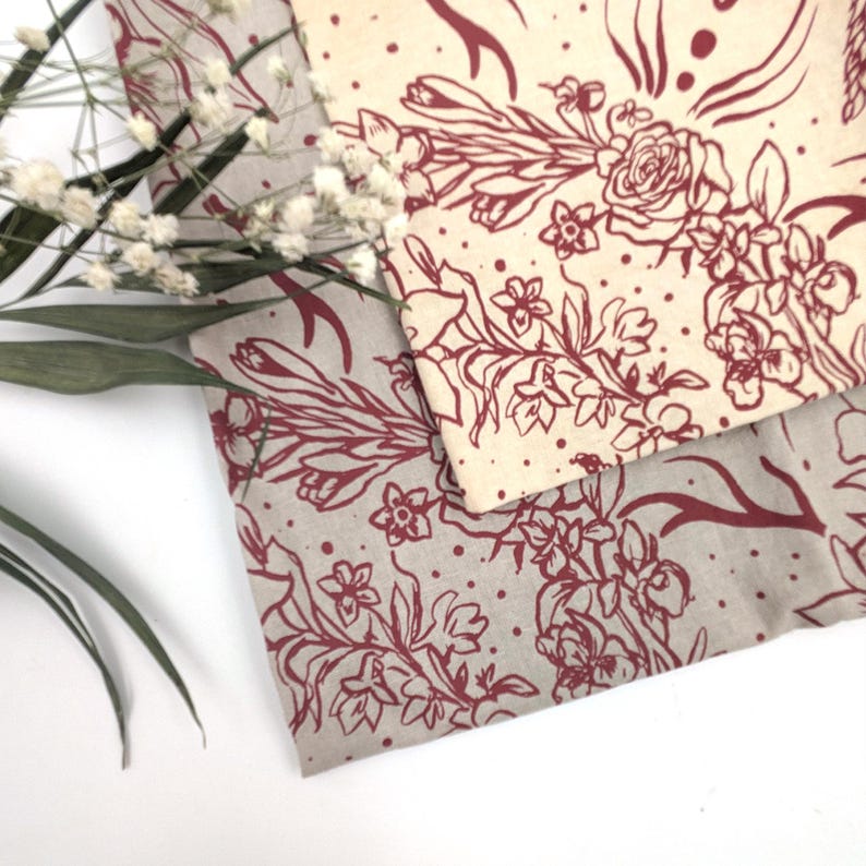 Persephone Goddess Bandana | Pomegranate Witch Altar Cloth | Cotton Headscarf Veiling | Handmade Dark Feminine Gift image 9