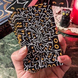 Black Cat Tarot | In de leegte | Kunstenaar gemaakt | Op Rider Waite geïnspireerd kaartspel met 78 kaarten | Cadeau occulte heks afbeelding 3