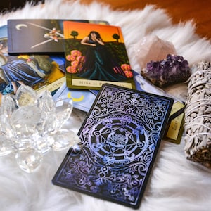 Moon Crystal Tarot Deck | 78 Card Cards | Beginner Friendly Deck | Witch Divination Gift image 12