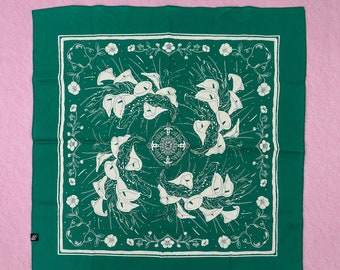 Arum lily botanical illustration | 100% cotton scarf / bandana