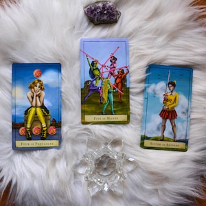 Moon Crystal Tarot Deck | 78 Card Cards | Beginner Friendly Deck | Witch Divination Gift image 10