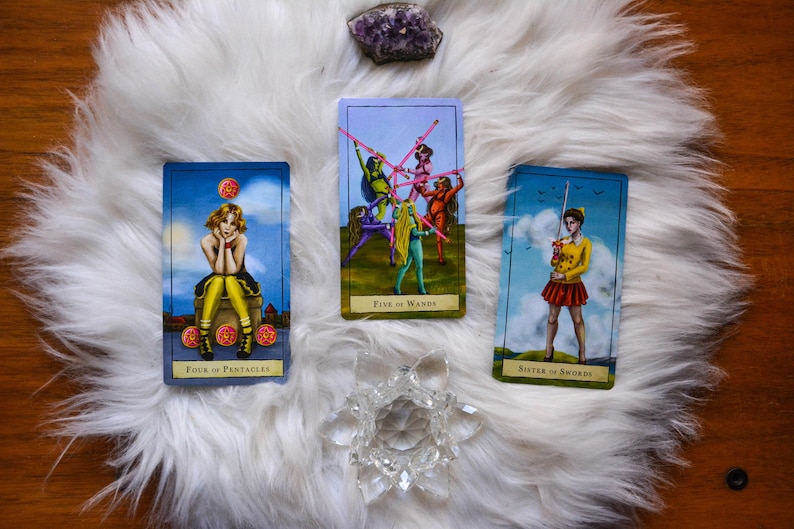 Moon Crystal Tarot Deck | 78 Card Cards | Beginner Friendly Deck | Witch Divination Gift image 10