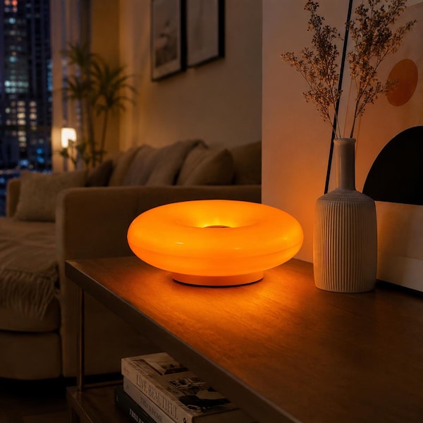 IKEA VARMBLIXT Donut Lamp Stand, Modern Scandinavian Display Base, Nordic Home Decor Accent New