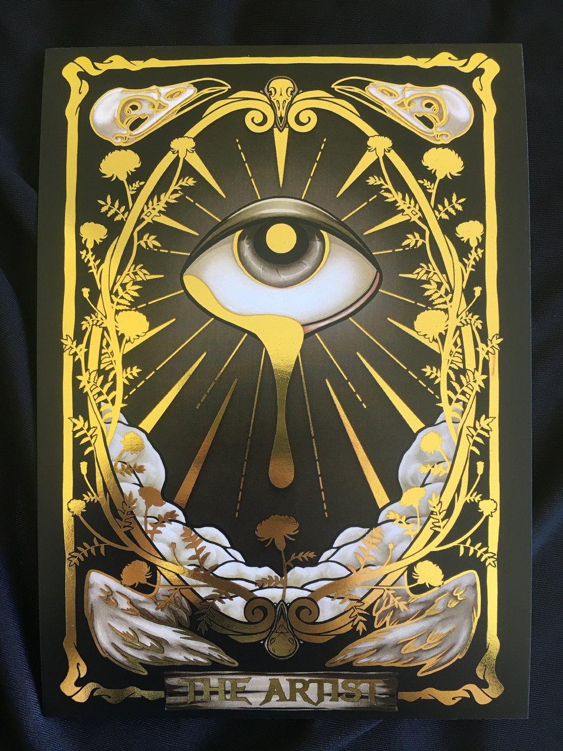 The Artist Tarot Card Gold Foil Print Etsy