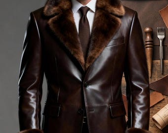 Italian Calfskin & Mink Fur Business Jacket ---Imperial Prestige