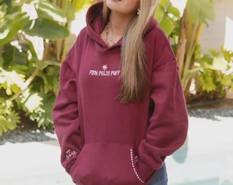 Pink Palm Puff “Live in the Moment” Hoodie