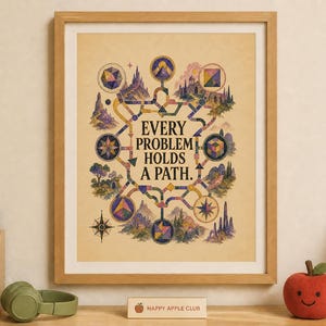 Every Problem Holds a Path Printable Math Poster, Problem Solving Classroom Wall Art, Teacher Decor