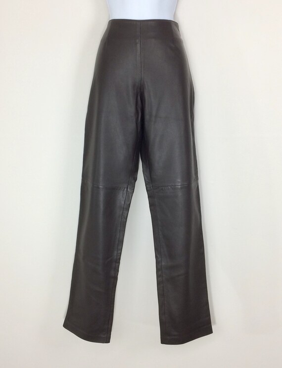 MODA INTERNATIONAL Brown Leather Pants