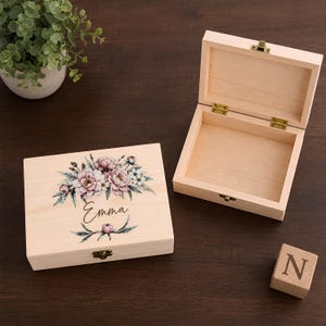 Floral Personalized Child's Memory Box - Wedding Keepsake box