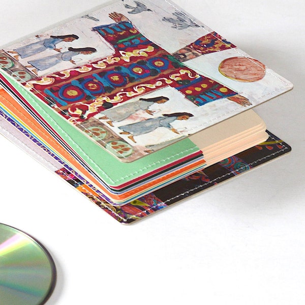 18 CD Wallet/ CD Holder Book Handmade from Upcycled Album Cover, CD Case, Dvd Album, Video Game Storage, Ready to Ship
