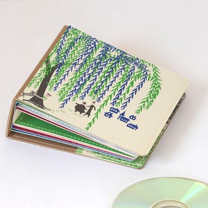 18 CD Case/ DVD Holder Book Handmade from Upcycled Album Cover, CD Wallet, Dvd Album, Video Game Storage
