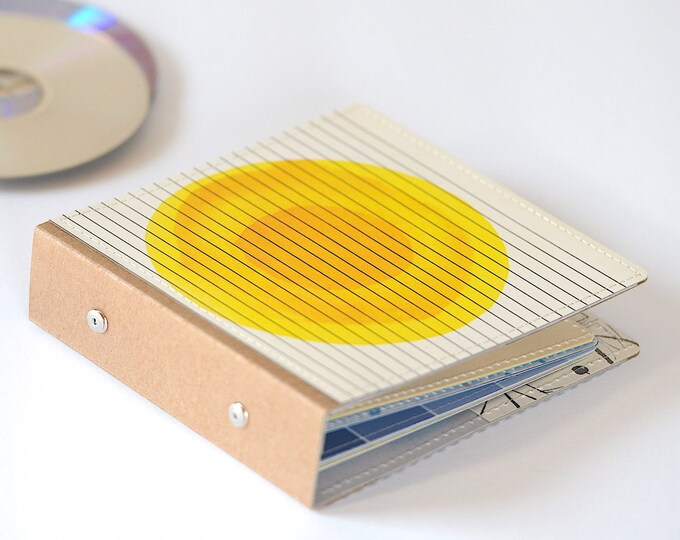 10 CD/ DVD Wallet, CD Holder Book Handmade From Upcycled Album Cover