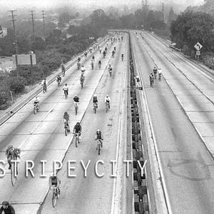 Cycling the Freeway/ Original Los Angeles Photography image 1