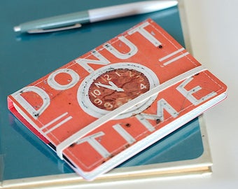 Upcycled Mini Journal- Donut Edition