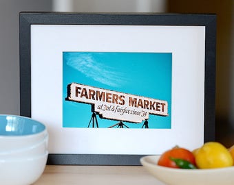 Los Angeles Color Photography/ The Original Farmers Market/ Classic Hollywood Photo/ Retro Photography Print/ Hollywood Photography