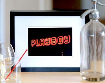 Vintage Los Angeles Photography/ Bar Photo/ Classic Neon Bar Sign/ Color Photography Print/ Hollywood Photography/Playboy