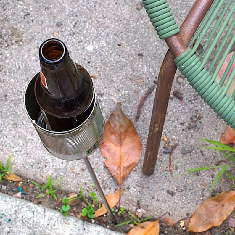 Dad Hobo Tin Can Beer Holder, Garden Drink Holder, Father's Day Gift, 10 Year Tin Anniversary Gift for Husband, for Dad, Beer Gift image 3