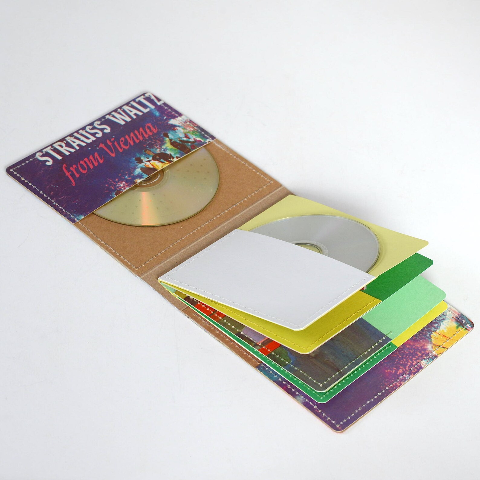 10 CD/ DVD Wallet CD Holder Book Handmade from Upcycled Album Etsy