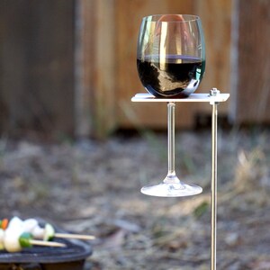 Boho Wine Glass Holder, Garden Wine Holder, Outdoor Wine Caddy, Wine Lover Gift, Wine Gift for Mom, Gift Under 30, Gift for Her Wine image 5