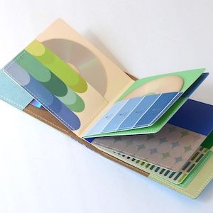 Handmade Upcycled CD Storage Book, 14-Disc Capacity