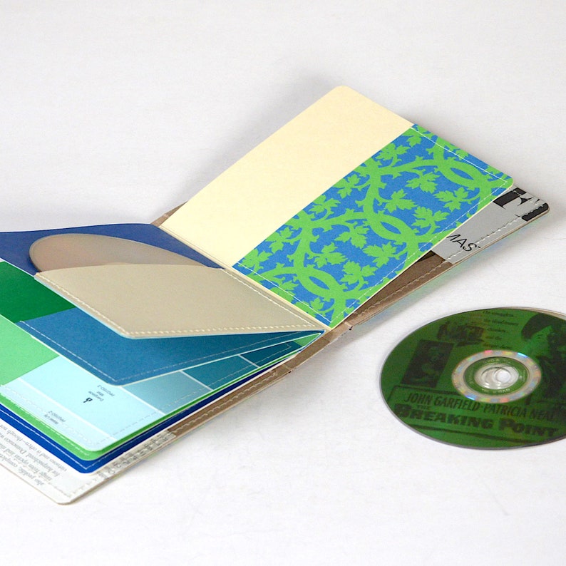 14 CD Wallet, CD/ DVD Storage Book Handmade from Upcycled Album Cover, Cd Case, Cd Book, Cd Holder, Cd Storage, Ready to Ship image 7