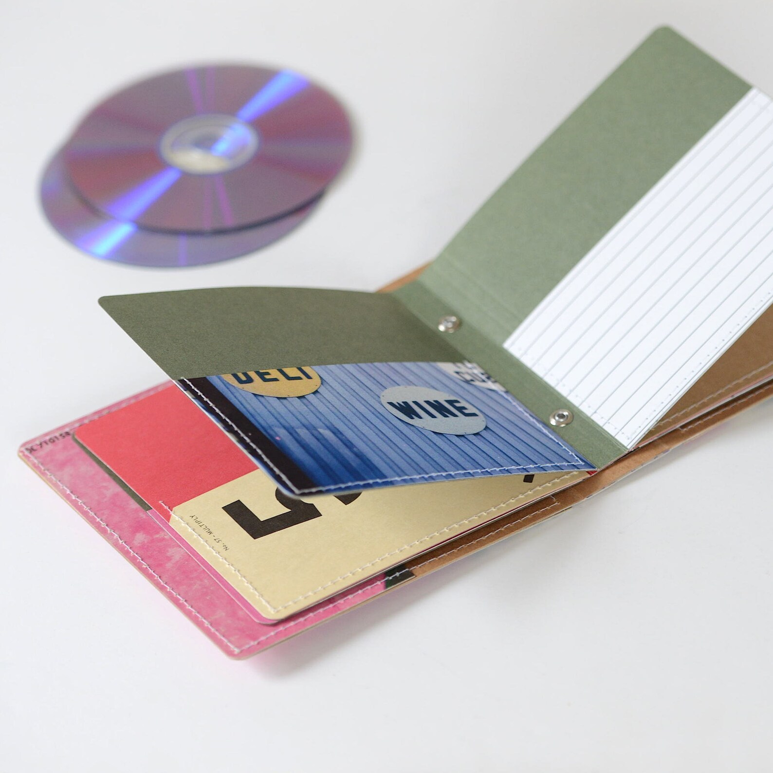 14 CD Wallet CD/ DVD Storage Book Handmade From Upcycled Etsy