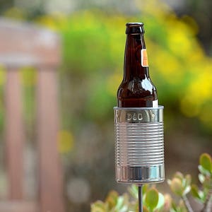 Dad Hobo Tin Can Beer Holder, Garden Drink Holder, Father's Day Gift, 10 Year Tin Anniversary Gift for Husband, for Dad, Beer Gift image 6