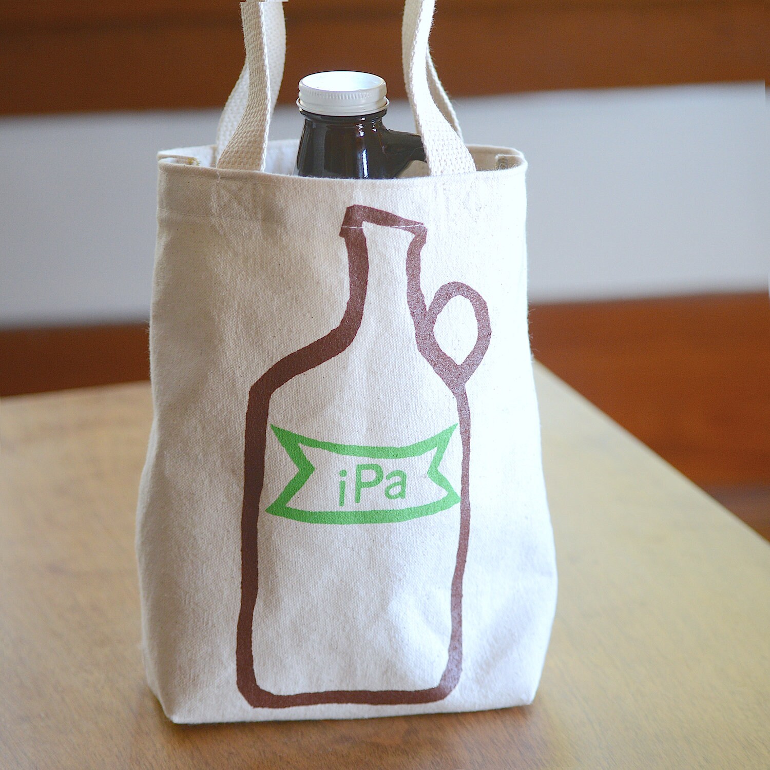 IPA Growler Bag Screen Printed Canvas Tote IPA Growler Tote Etsy