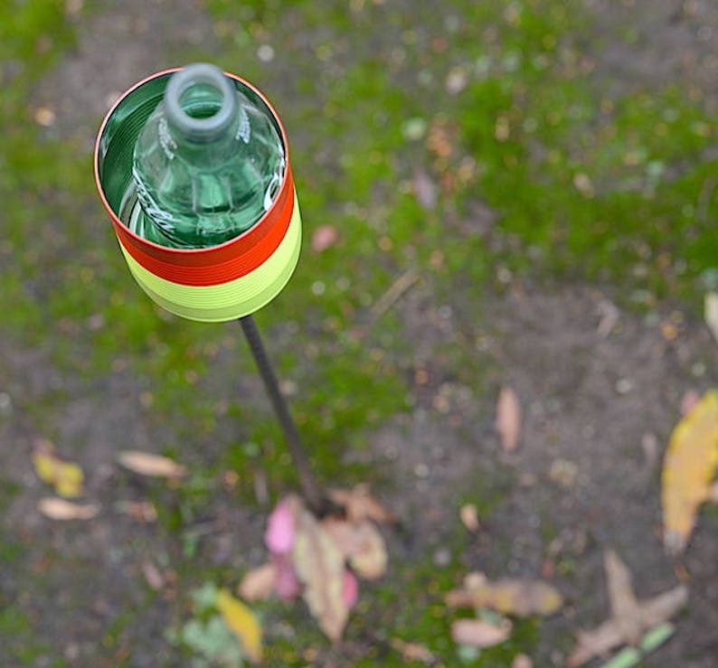 Pair of Two Tone Hobo Tin Can Beer Holder/ 2 Garden Drink Holders Choose your colors image 7