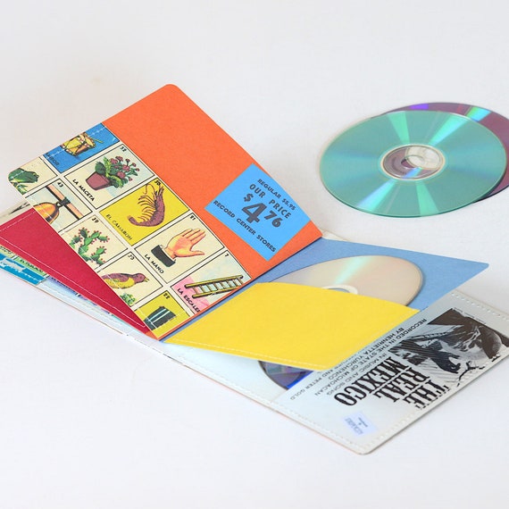 10 CD Wallet CD/ DVD Storage Book Handmade From Upcycled Etsy