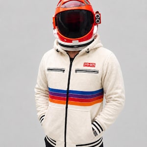 Project Hail Mary Hoodie Ryland Grace Ryan Gosling Cosplay | Rainbow Stripe PHM Zip Up | Sci-Fi Movie Fan Gift Unisex