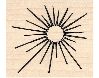 Sunburst 400F Beeswax Rubber Stamps Unmounted, Cling, Mounted Stamp Scenic, Landscape Stamping