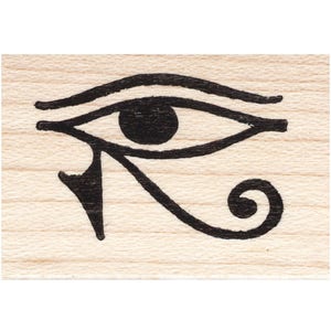 Eye of Horus Left 1433D Beeswax Rubber Stamps Unmounted, Cling, Mounted Stamp Collage Stamping