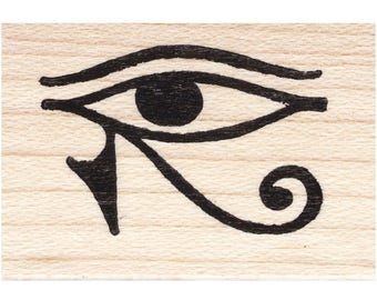 Eye of Horus Left 1433D Beeswax Rubber Stamps Unmounted, Cling, Mounted Stamp Collage Stamping
