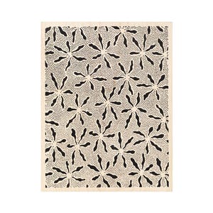 Asian Daisy 746R Beeswax Rubber Stamps Unmounted, Cling, Mounted Stamp Collage, Asian Background Stamping