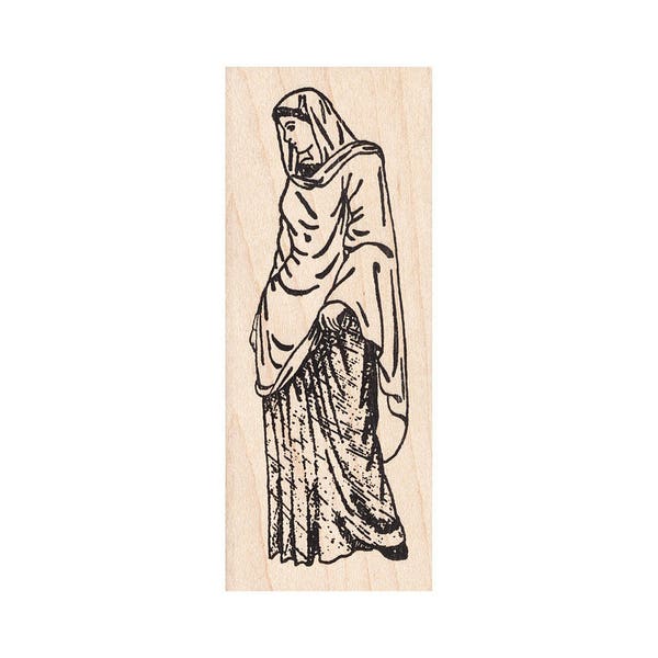 Robed Woman 287I Beeswax Rubber Stamps Unmounted, Cling, Mounted Stamp People, Men & Women Stamping