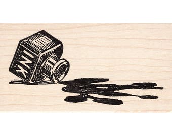 Spilling Ink 1034K Beeswax Rubber Stamps Unmounted, Cling, Mounted Stamp Collage Stamping