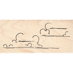 Streaking Clouds 620I Beeswax Rubber Stamps Unmounted, Cling, Mounted Stamp Scenic, Landscape Stamping