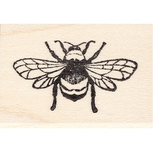 Full Bee 272D Beeswax Rubber Stamps Unmounted, Cling, Mounted Stamp Animal, Wildlife, Nature Stamping
