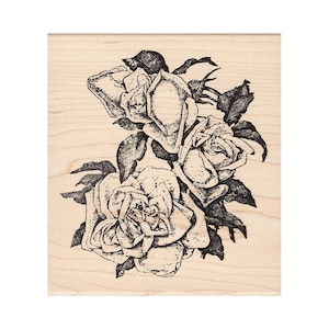 Fancy Roses Border 1233N Beeswax Rubber Stamps Flower Unmounted, Cling, Mounted Stamp Scenic, Landscape Stamping