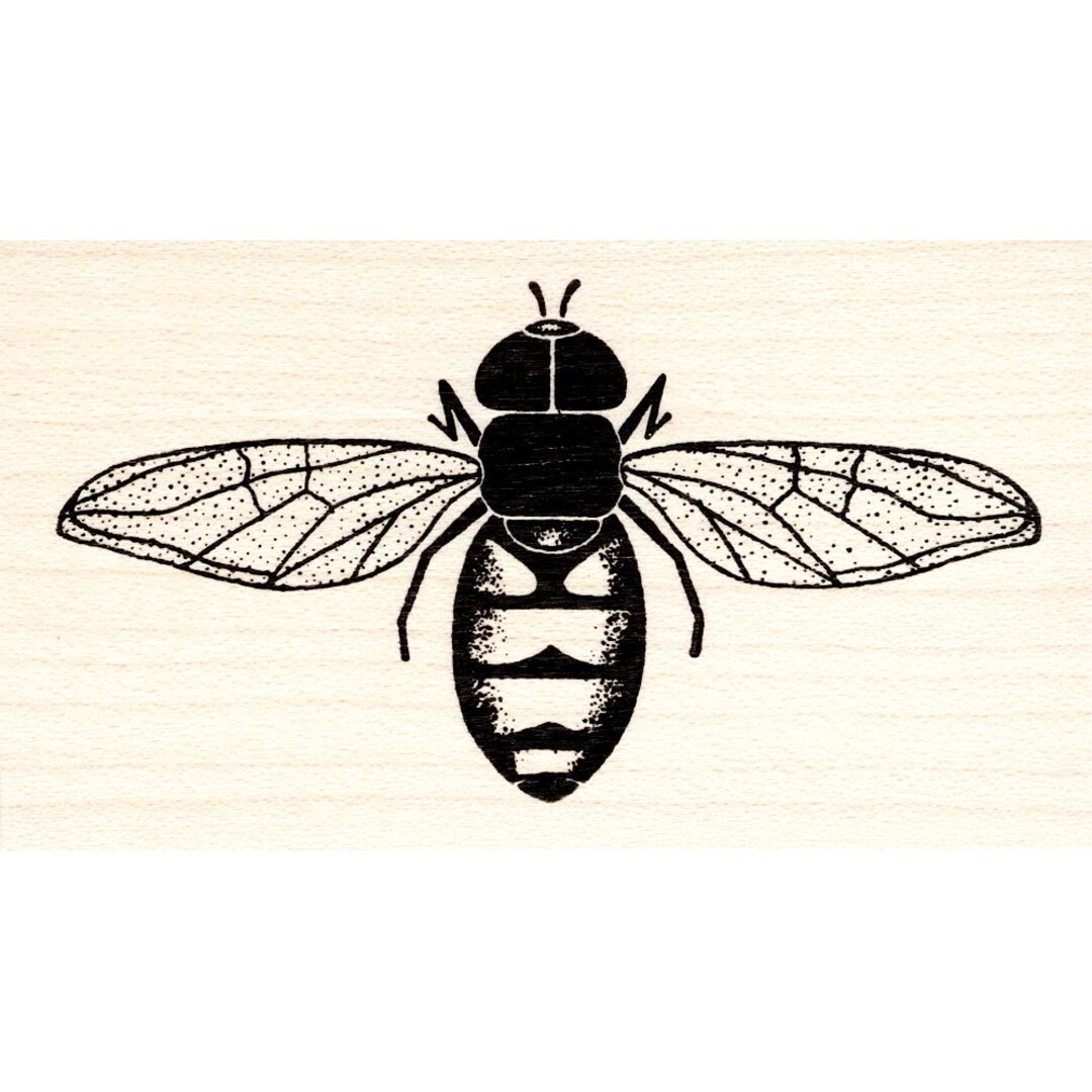 Art Deco Bee 1735J Bee Rubber Stamps Unmounted, Cling, Mounted Stamp Animal, Wildlife, Nature