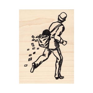 Mail Man 985K Beeswax Rubber Stamps Unmounted, Cling, Mounted Stamp People, Men & Women Stamping