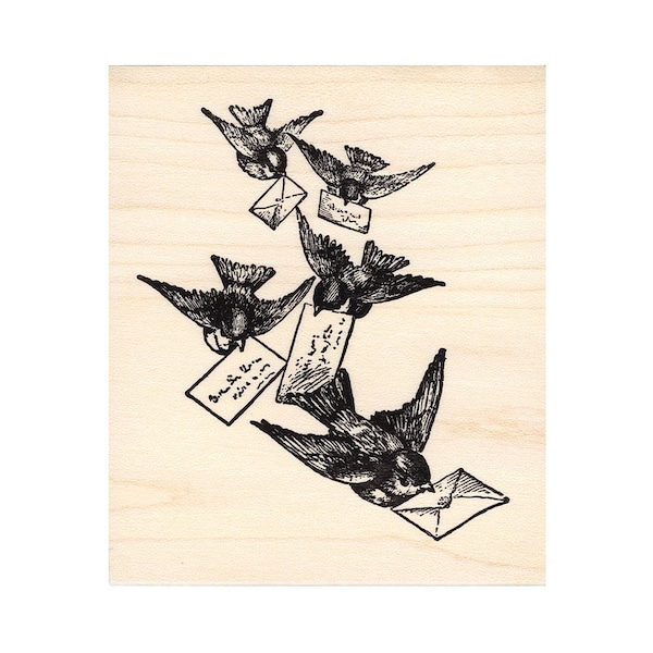 Bird Rubber Stamps Etsy