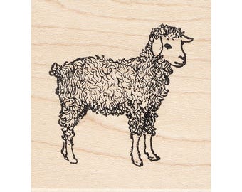 Lil' Lamb 1134G Beeswax Rubber Stamps Unmounted, Cling, Mounted Stamp Animal, Wildlife, Nature Stamping