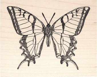 Large Swallowtail 1501K Butterfly Rubber Stamp, Insect, Animal, Wildlife, Nature Stamping