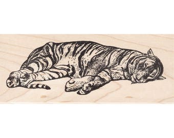 Cat Nap 1107K Beeswax Rubber Stamps Unmounted, Cling, Mounted Stamp Animal, Wildlife, Nature Stamping