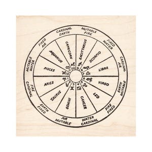 Carte astrologique 749J Tampons en caoutchouc en cire d’abeille Non montés, Cling, Tampon Monté Collage Tamponnage