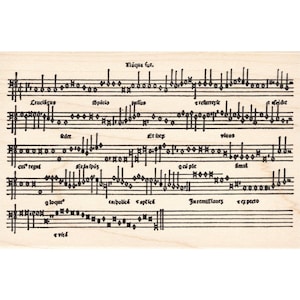 Small Music 904M Beeswax Rubber Stamps Unmounted, Cling, Mounted Background Collage Stamping