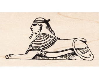 Sphinx Statue 1436I Beeswax Rubber Stamps Unmounted, Cling, Mounted Stamp Collage Stamping