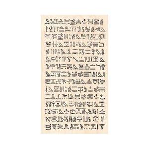 Hieroglyphs 747O Beeswax Rubber Stamps Unmounted, Cling, Mounted Background Stamp Collage Stamping